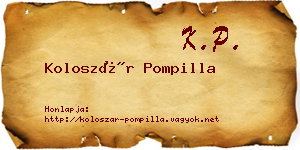 Koloszár Pompilla névjegykártya